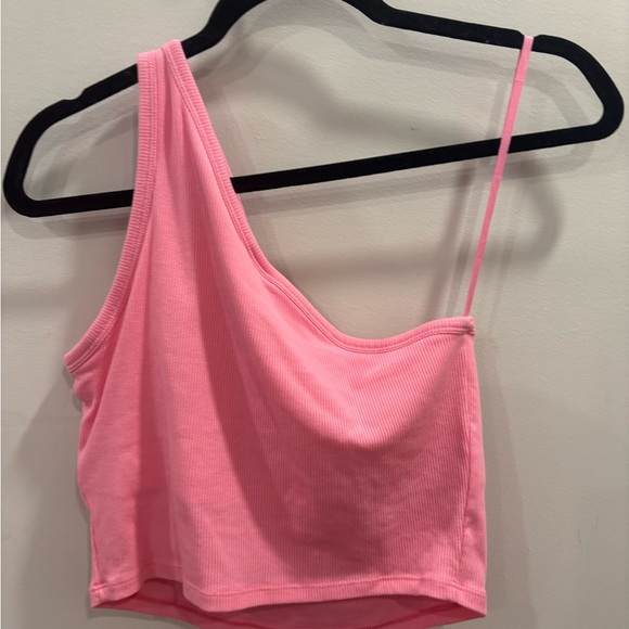 PINK Victoria's Secret One-Shoulder Pink Top - Picture 2 of 4